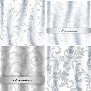 银色的花纹与底纹——矢量素材