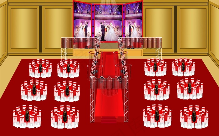 婚礼宴会设计psd模版下载