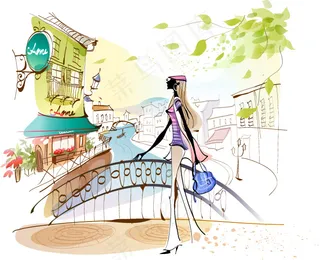 时尚男女 休闲生活 矢量 AI_8...