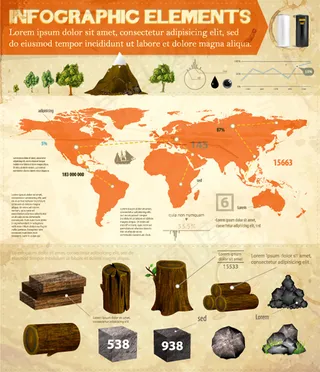 复古风格网站模板矢量素材