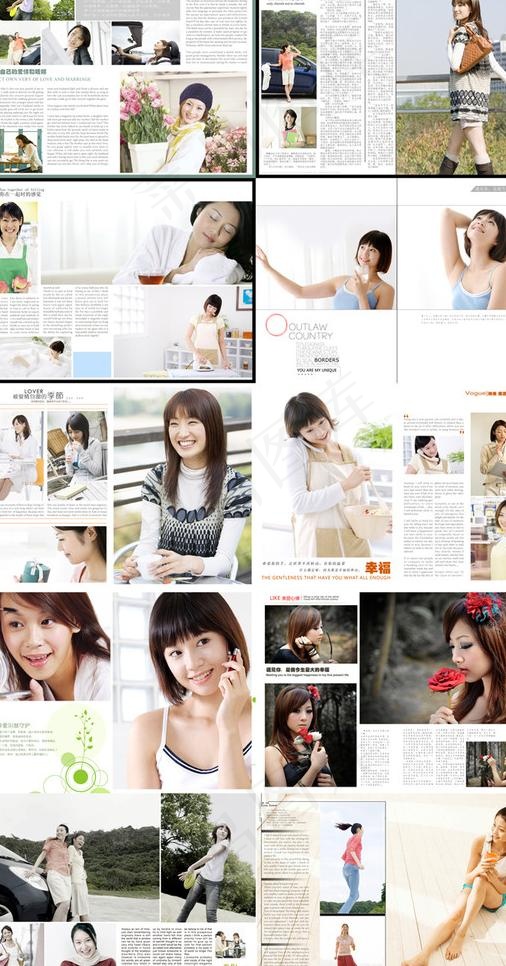 生活写真杂志图片(2100X1525(DPI:254))psd模版下载