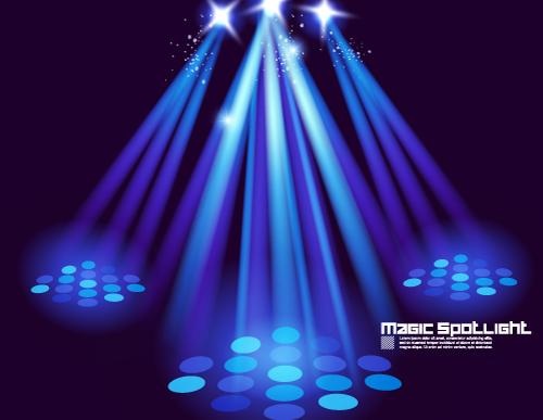 舞台灯光特效矢量素材三