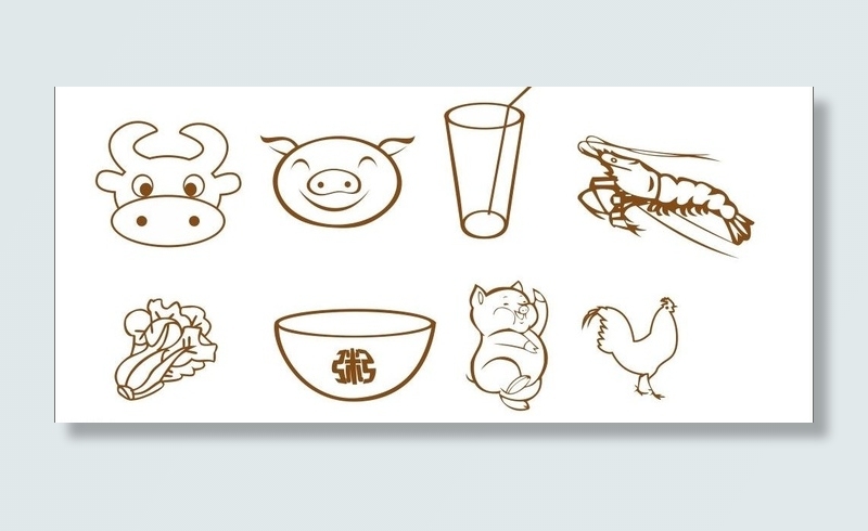 食材矢量图图片