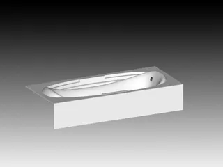 浴缸3d模型3D卫生间用品模型 1...