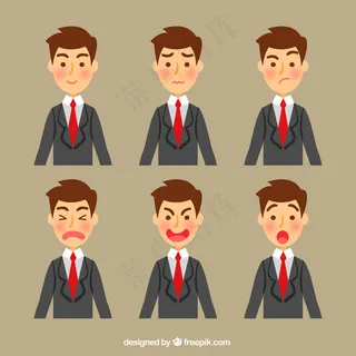 卡通人物扁平化可爱各种职业矢量素材