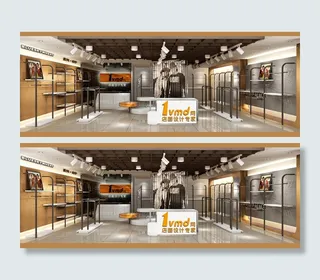 时尚女装门面店内装修设计图片