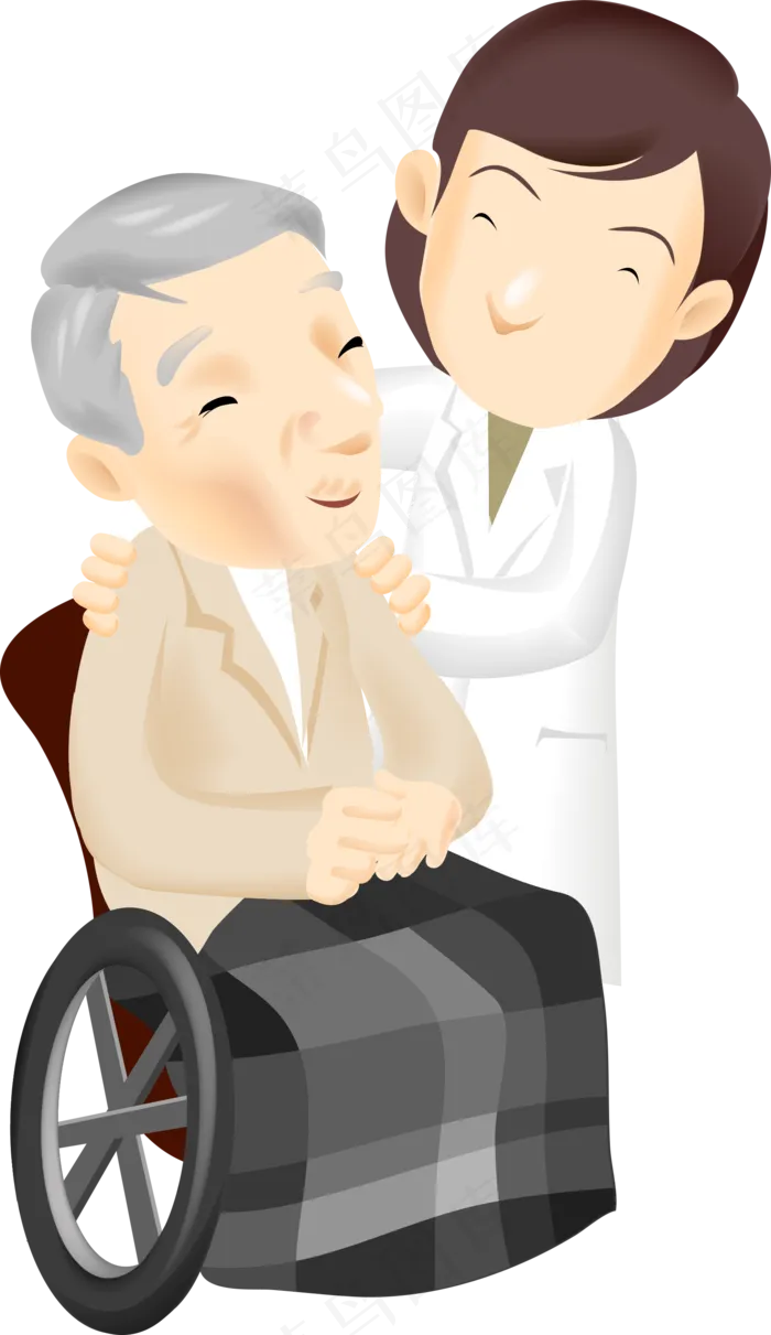卡通医院医生护士医疗png背景素材
