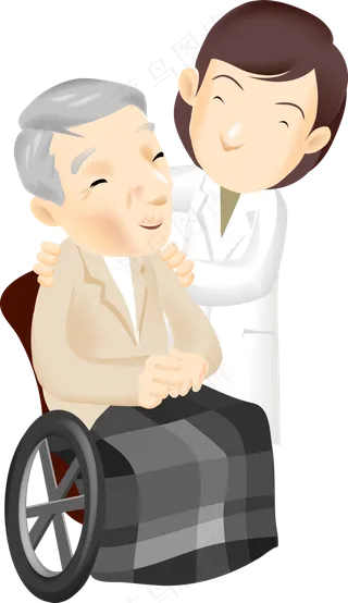 卡通医院医生护士医疗png背景素材