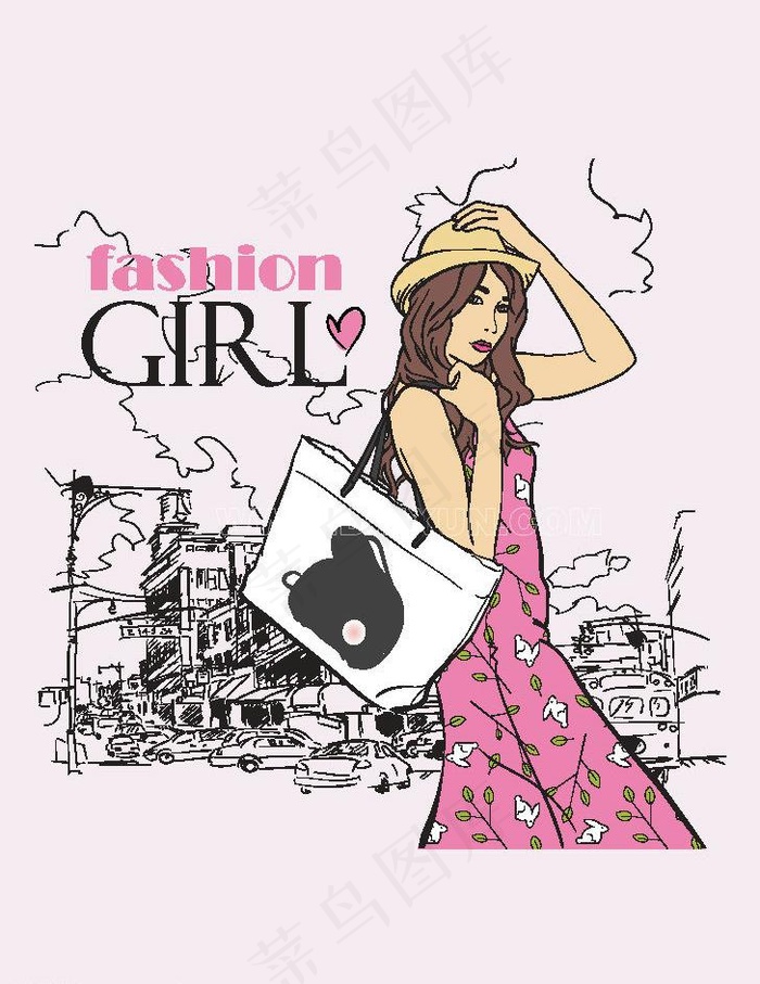 漫画美女 时尚海报图片