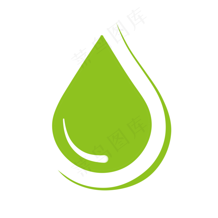 矢量绿色水滴图标