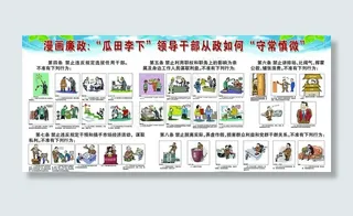 廉政漫画展板图片