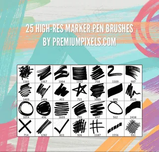 马克笔效果PS笔刷