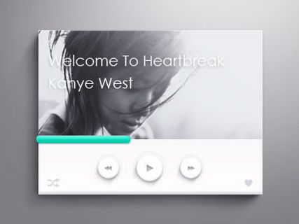 音乐播放器UI界面设计素材