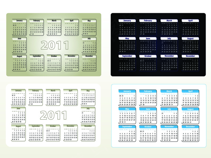 2011年精美日历模板—05——矢...ai矢量模版下载