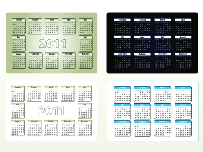 2011年精美日历模板—05——矢...ai矢量模版下载