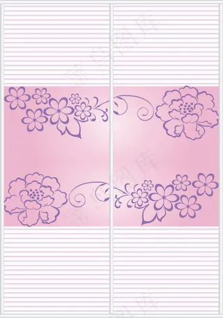 简约花卉移门设计