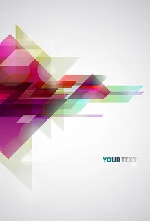 炫彩透光几何图形背景矢量