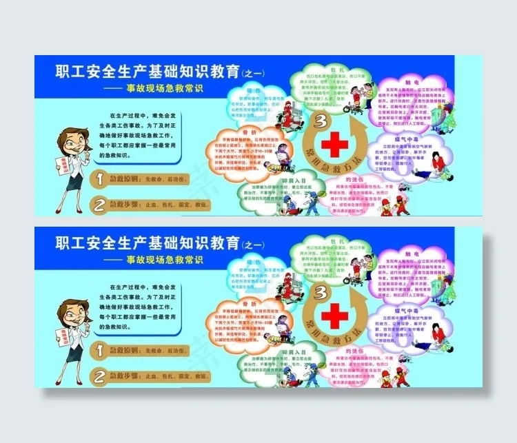 安全生产展板图片ai矢量模版下载