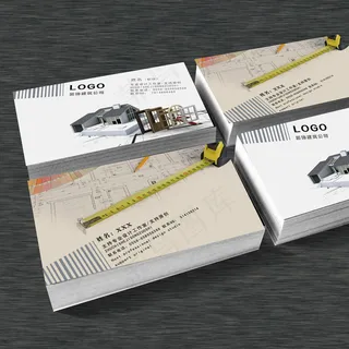 装饰建筑公司名片设计模版