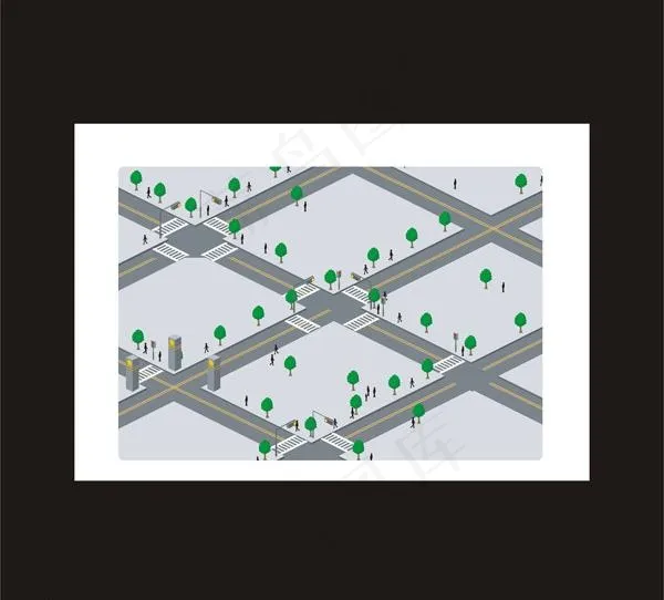 城市风景矢量图图片cdr矢量模版下载