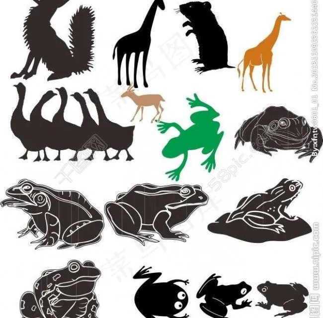 动物世界图片cdr矢量模版下载