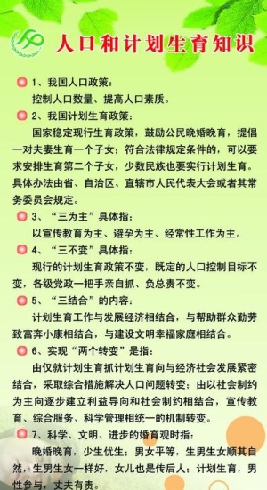 计划生育知识图片