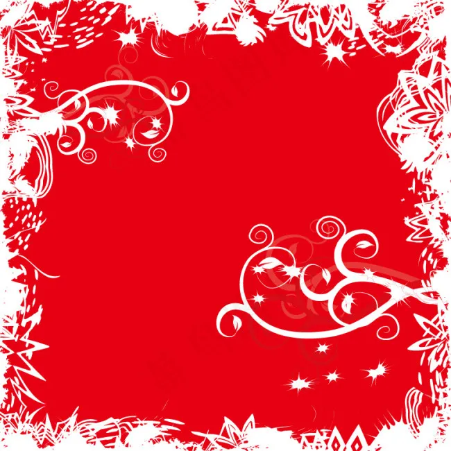 红底白色花纹eps,ai矢量模版下载