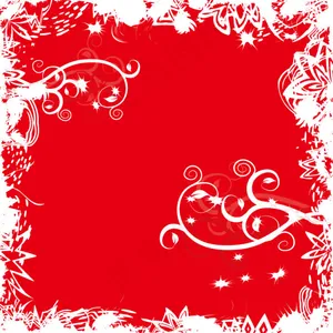 红底白色花纹