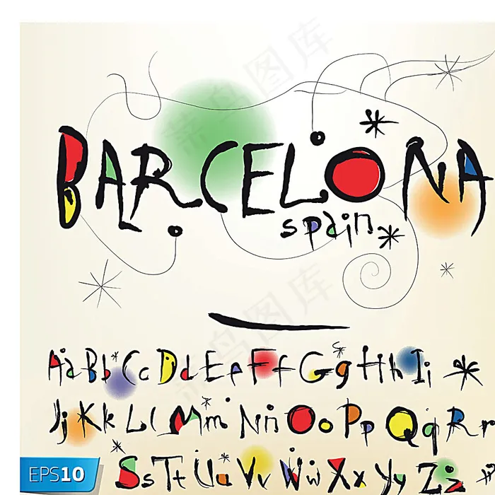 创意字母字体矢量素材eps,ai矢量模版下载