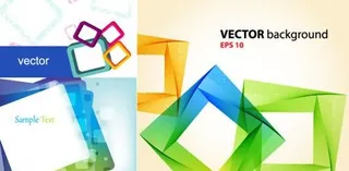 幻彩框框线条矢量素材