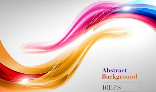 炫彩科技动感背景矢量素材二