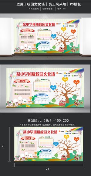 清新某小学校园文化墙展板