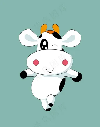 卡通动物奶牛