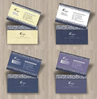 欧式花纹名片下载