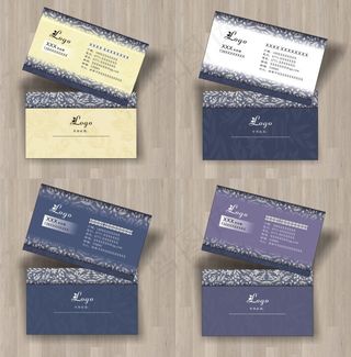 欧式花纹名片下载