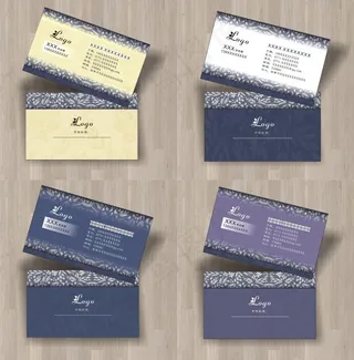 欧式花纹名片下载
