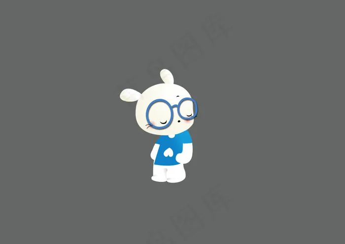 可爱写实的卡通兔子ai矢量模版下载