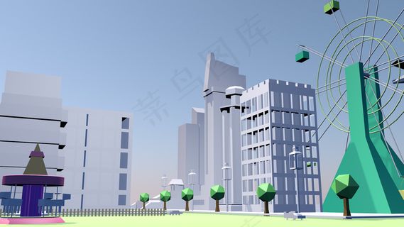 C4D 城市生长变形动画