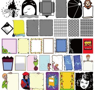 底纹背景图案花边人物图片