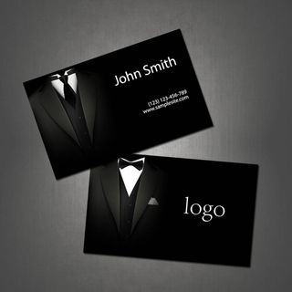 服装纺织行业男装名片模板下载AI