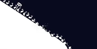 兔子 黑白 剪影图片