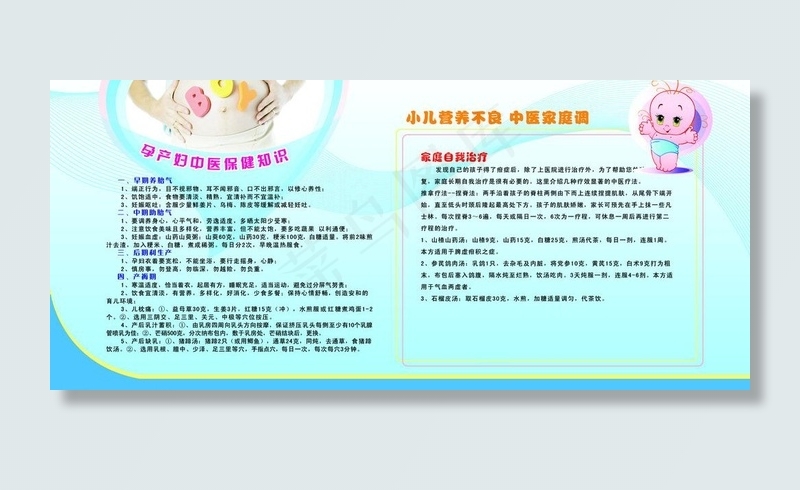 孕产妇中医保健知识图片psd模版下载