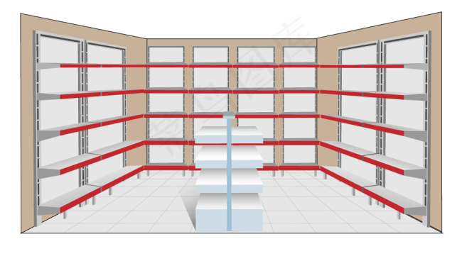 小超市货架规划图AI矢量图ai矢量模版下载