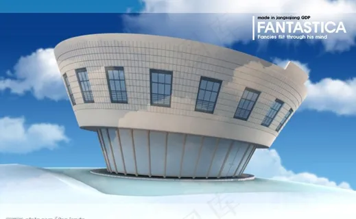 梦幻园形创意建築图片