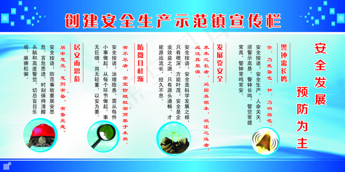 安全生产展板cdr矢量模版下载