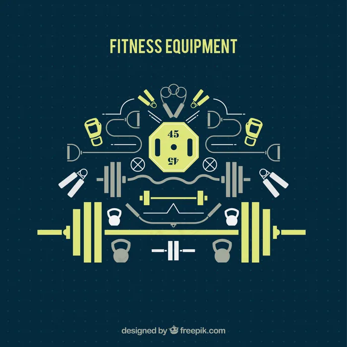 平坦的健身器材ai矢量模版下载