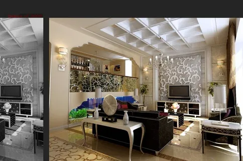 别墅客厅效果图 别墅客厅效果图