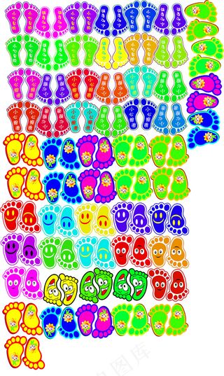 防滑贴 小心台阶 小心擦滑 脚丫