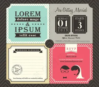 婚礼邀请卡图片