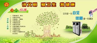 环境保护宣传展板PSD分层